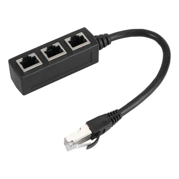 RJ45 Ethernet Splitter Cable Ethernet Splitter 1 to 3 Cable Adapter Port Plug Ethernet Port Suitable for Computer/ Router/ Box ( Random Interface Style )