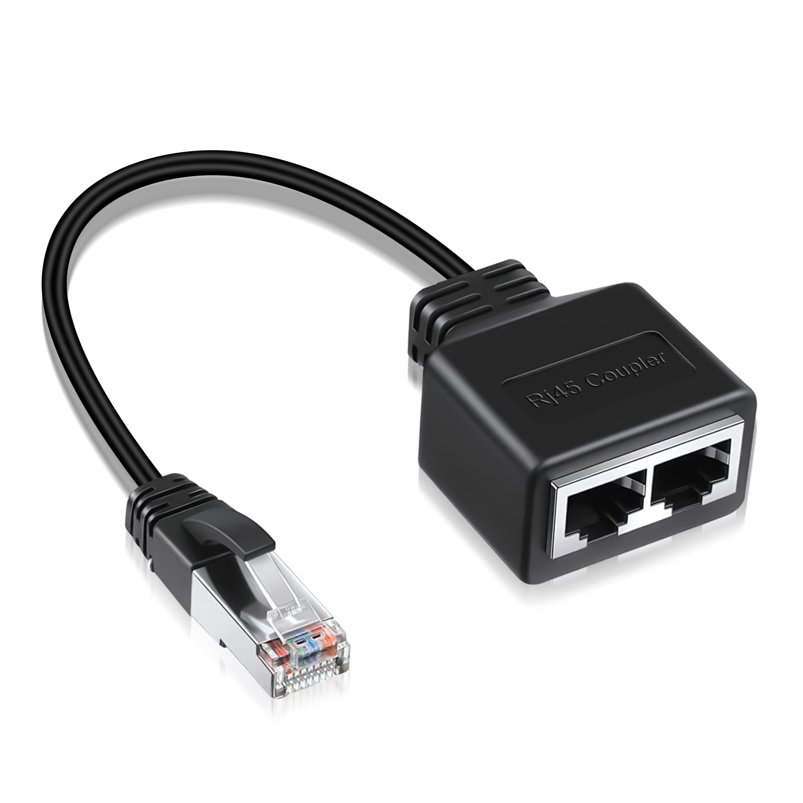 Ethernet Cable Splitter, Ethernet Splitter Physical Data Transmission  Simple Operation RJ45 1 To 2 Ways For TV Box For Video Camera For Router 