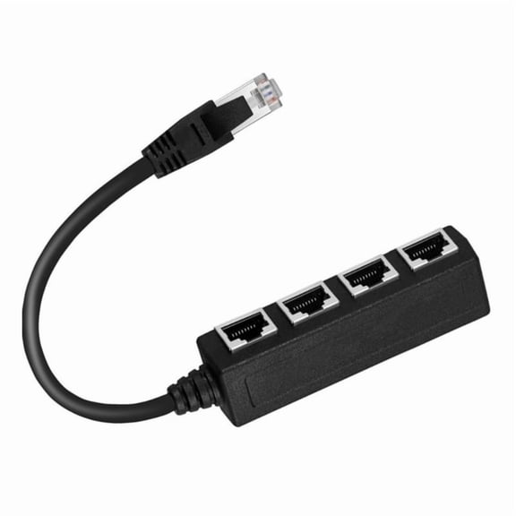 RJ45 Ethernet Splitter Network Cable Adapter 1 To 4 RJ45 LAN Ethernet Connector Adapter For Networking Extension