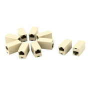 RJ45 F/F 8P8C Modular Inline Coupler Shielded Connector 10 Pcs Networking Cables
