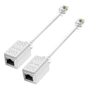 RJ45 Female to RJ11 Male Adapter for Ethernet Cable Extender Converter Adapter Cable,Inline Coupler RJ45 Ethernet Splitter, RJ45 Network Splitter Cable