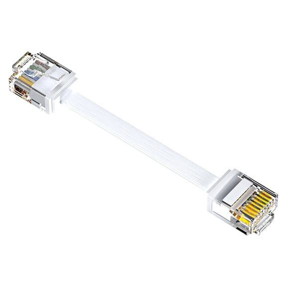 RJ45 Flat Ethernet Cable 10Gpbs Transmission Short Crystal Connector for PC