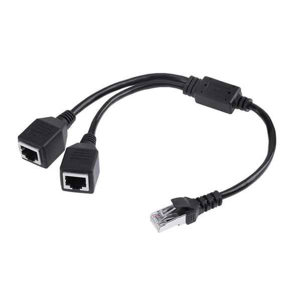 RJ45 Male to 2 Female Splitter DSL LAN Network Ethernet Adapter Cable