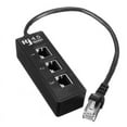 thumbnail image 1 of RJ45 Male to 3 RJ45 Female Port Network Extender Cable Splitter LAN Ethernet, 1 of 6