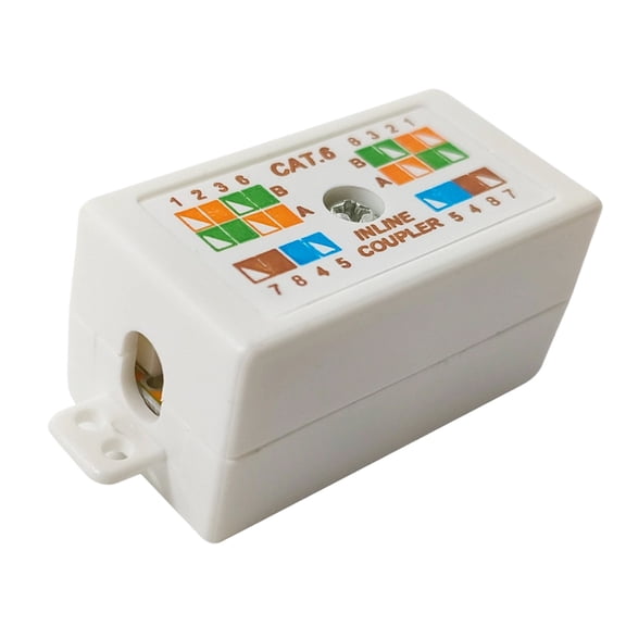 RJ45 Mount Outlet Box Cat6 Ethernet Junction Networking Boxes Wall Mount for Networking Cable Inline Coupler Joiner