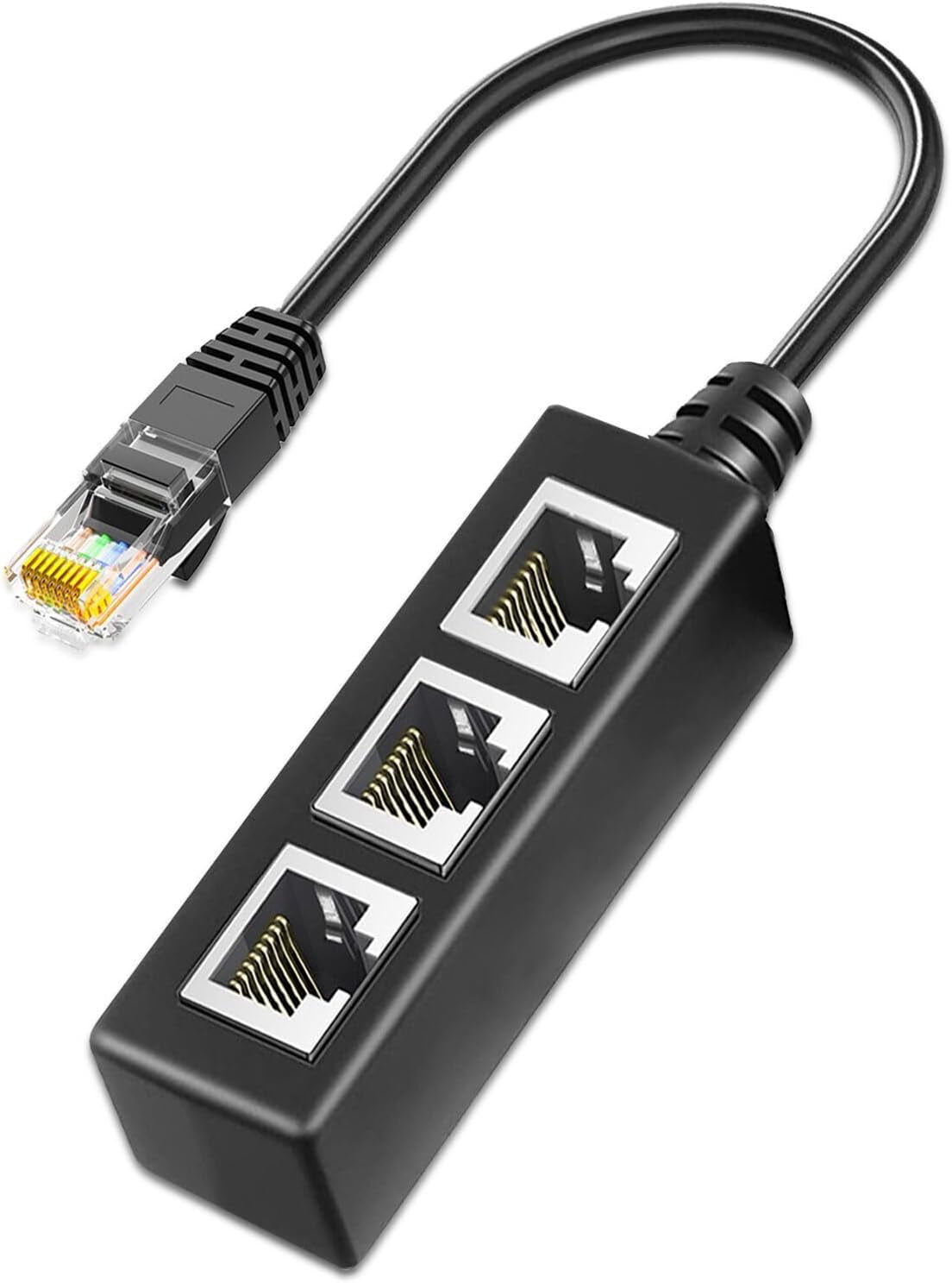RJ45 Network 1 to 3 Port Adapter Splitter, RJ45 1 Male to 2