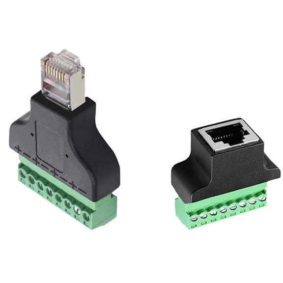 RJ45 Network Adapter Male Female Plug to 8 Pins Screw Terminal RJ45 Jack Socket Connector Internet Cable DVR Accessories