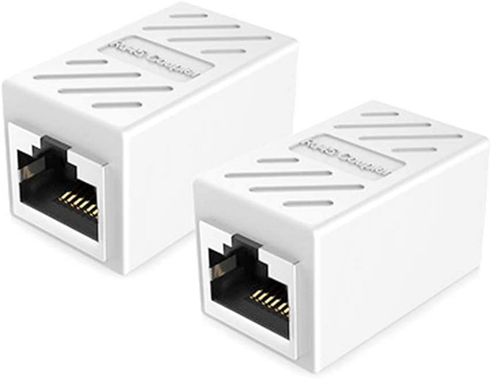 RJ45 Network Coupler, 2 Pack in Line LAN Connector Plugs for