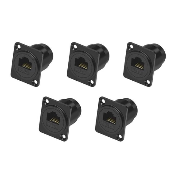RJ45 Panel Mount Connector Cat6 Ethernet Pass Through Cable Coupler Female to Female Extension Adapter