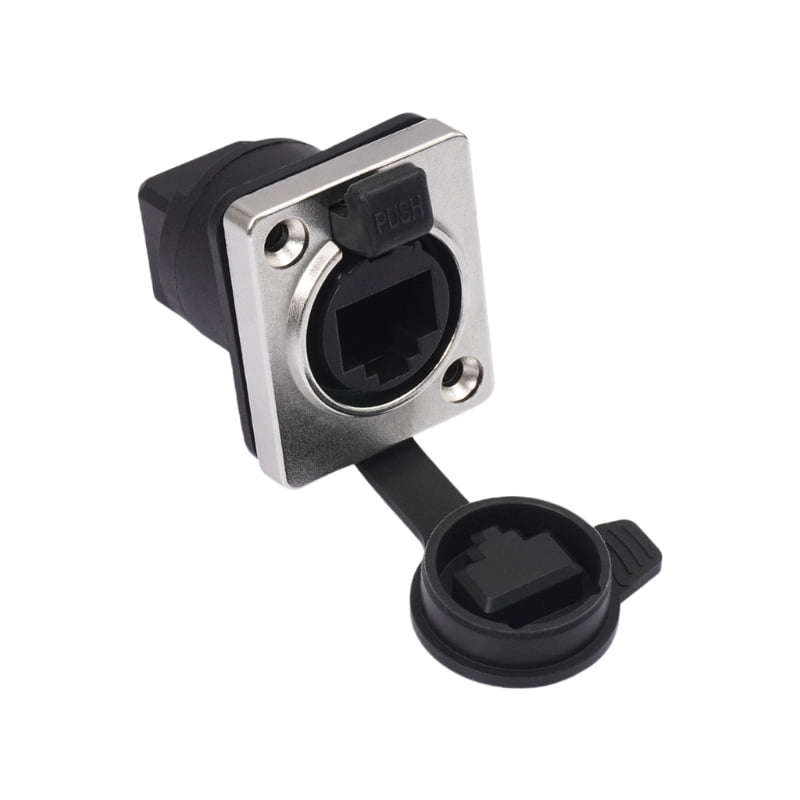 RJ45 Panel Mounted Coupler With Locking Interface 180/90 Degree ...