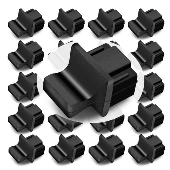 RJ45 SFP Dust Cover Fiber Optic Dust Caps Port Plugs Protector for Network Switch Ethernet Hub Router Media Converters Port , Black Silicone, 50 pack