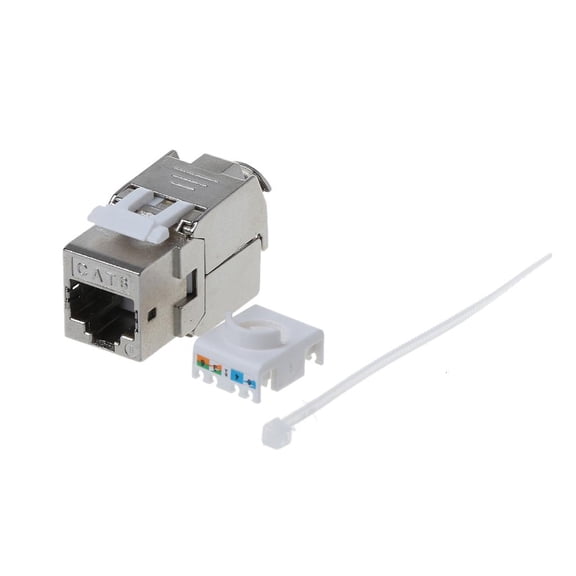 RJ45 Socket Zinc Alloy Module Cat6 Cat6A Connector Adapter