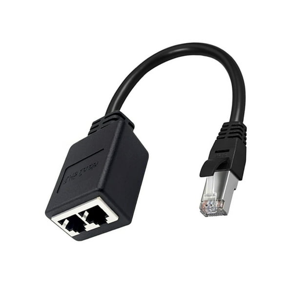 RJ45 Splitter Adapter - 1 Male to 2 Female Ethernet Cable Connector | High Speed Network Splitter for Stable Signal | Compact Design for Easy Portability