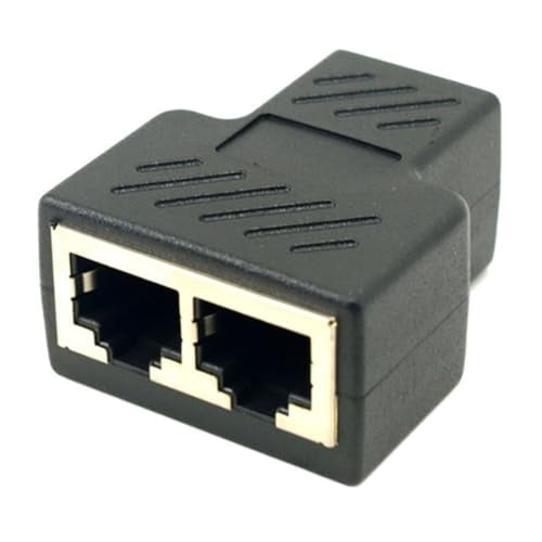 RJ45 Splitter Adapter Cat6 RJ45 8P8C Socket 1 to 2 Ethernet Network LAN Ethernet Splitter Connector Adapter