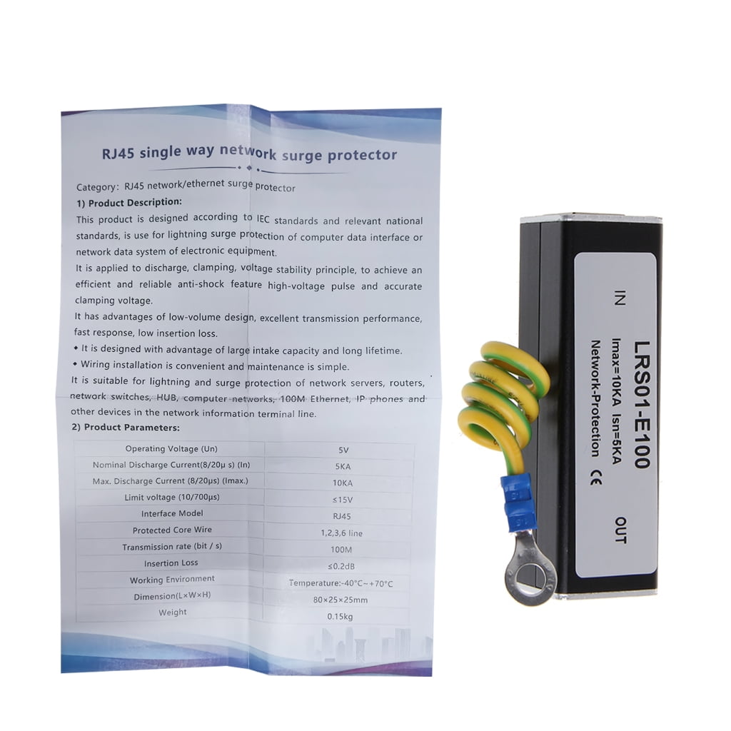 RJ45 Surge Protector for Protection for Lightning Arrester For 10/100M ...