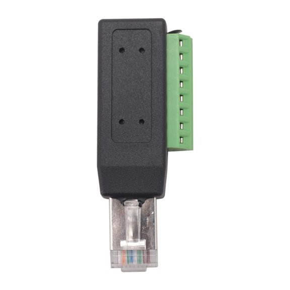 RJ45 Terminal Connector RJ45 Solderless Male Plug to 8-Pin Terminal Block Adapter for Ethernet Cat5 /6/7 AV