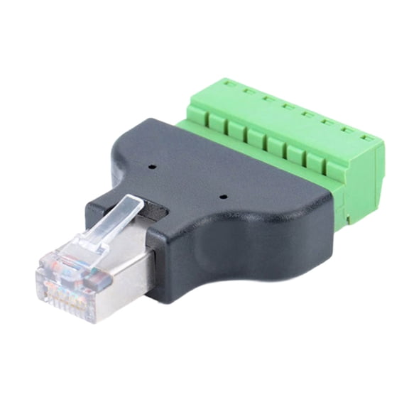 Universal RJ45 Male To 8PIN Terminal Adapter Ethernet Adapters NonSolder Design For Home Gaming/Office Use Plug Play