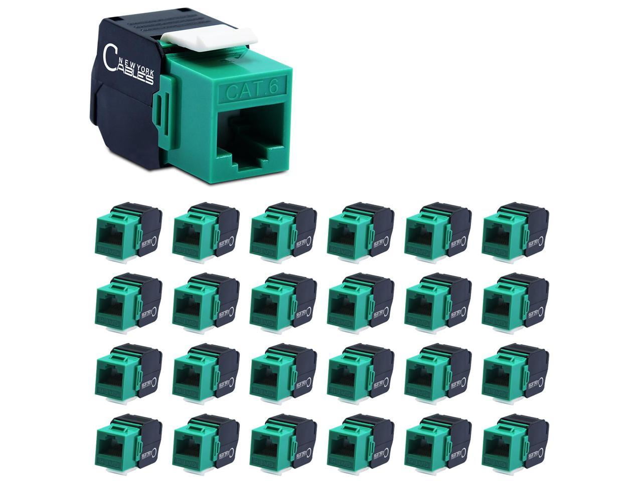 RJ45 Vertical Keystone Jack Cat 6 Network Ethernet 180° Tooless 8P8C ...