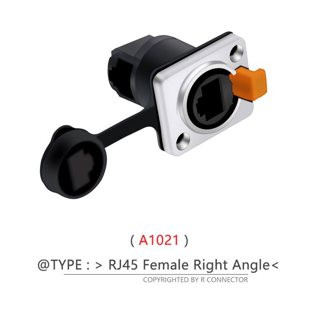 RJ45 Waterproof Network Connector,Copper Pins 8p8c Female Chassis Panel