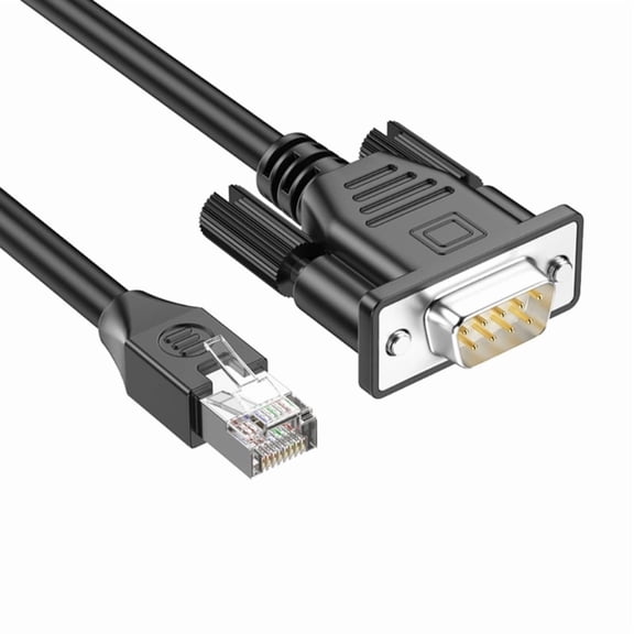 RJ45 to DB9 RS232 Debugging Cable Male to Female/Male Extension Cord Wire for Router Switch Serial Port Management