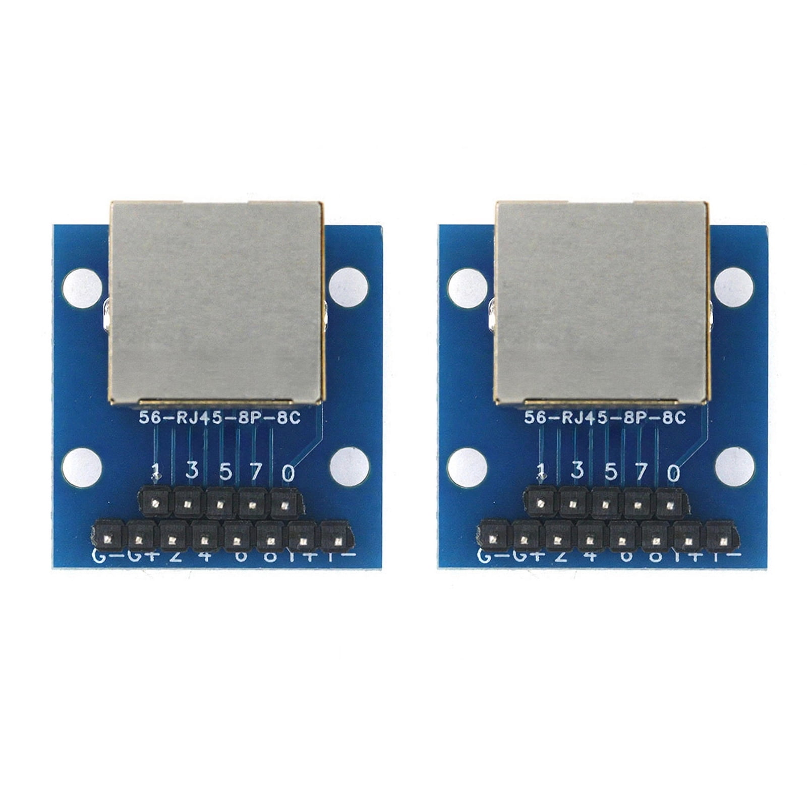 RJ45 to DIP2.54 Converter Board with LED Lights 8P8C Female Sockets ...