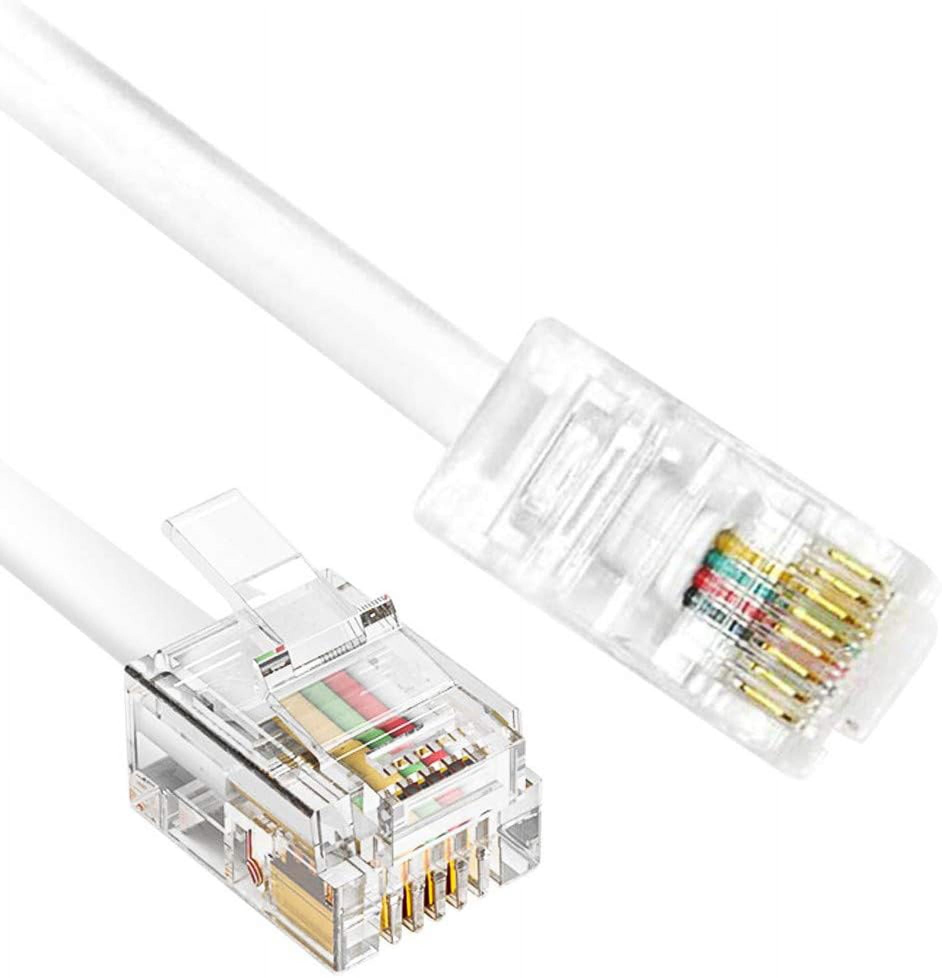 RJ45 to RJ11 Cable, 6 Feet Phone Jack to Adapter RJ11 6P4C