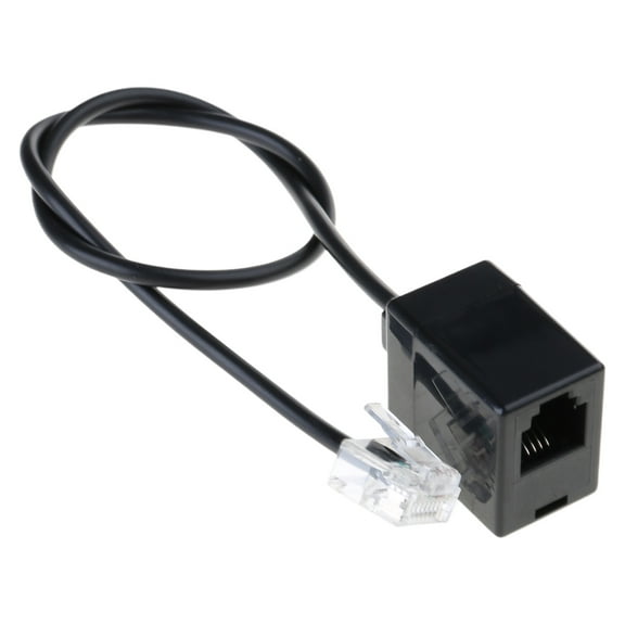 RJ45 to RJ11 Converter Adapter Cable Connector, Ethernet To Phone Line Connector RJ45 8P8C Male To RJ11 6P6C Female Cord