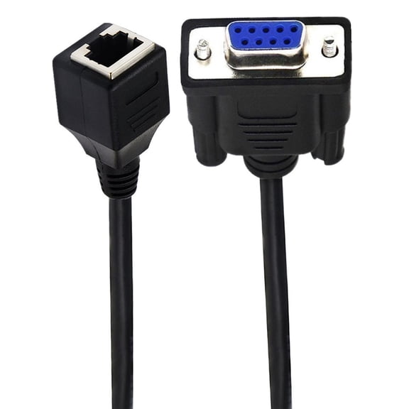 RJ45 to RS232 DB9 9Pin Port Male to RJ45 Female CAT5 Ethernets Consoles Ethernets Extend Adapters Communication Cable