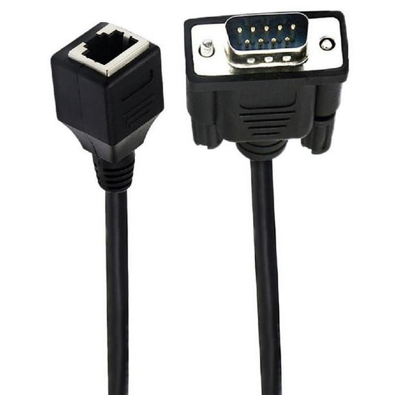 RJ45 to RS232 DB9 9Pin Port Male to RJ45 Female CAT5 Ethernets Consoles Ethernets Extend Adapters Communication Cable