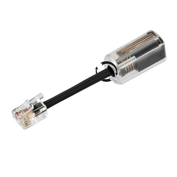 RJ9 4P4C Telephone Cord Detangler Phone Cable Untangler Adapter 360 Degree Rotating for Efficient Call Handling