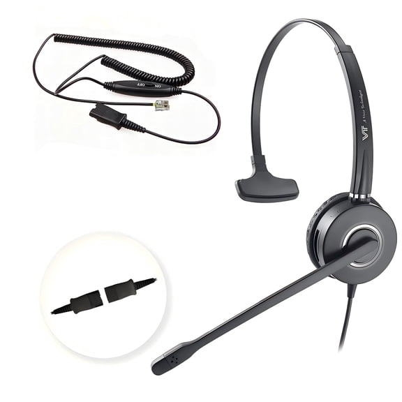 RJ9 Headset for Cisco-IP-Phones - Telephone Headset with Noise Cancelling Mic with Mute&Volume Control 7841,7861,7945G 7965G,7975G,8811,8851,8865(6800/6900/7800/7900/8800/8900/9900 Series)