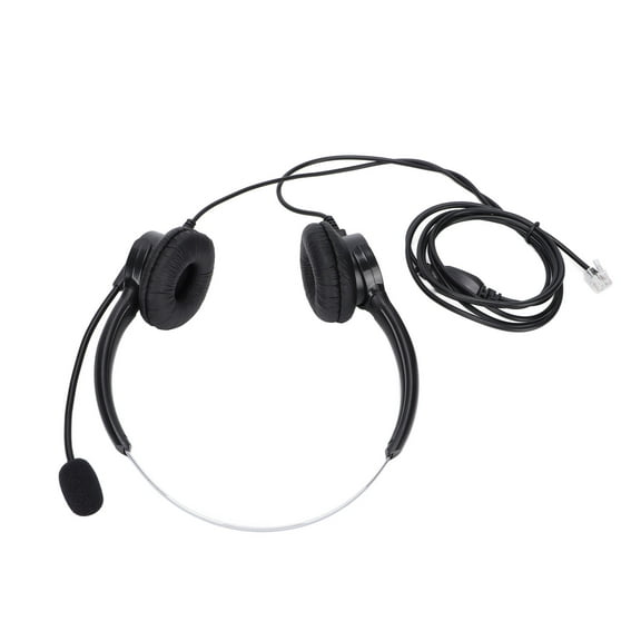 RJ9 Headset With Noise Cancelling Mic, Crystal Clear Sound For Call Centers Customer Service