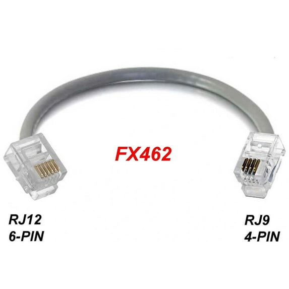 RJ9 RJ10 RJ22 4P4C 4-PIN to RJ12 RJ11 6P6C 6-PIN Phone Headset Jack Male Cable Adapter FX462