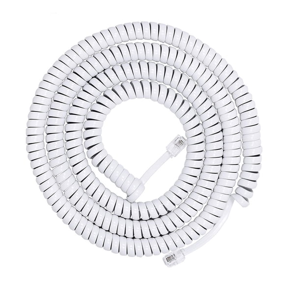 RJ9 RJ11 4P4C Phone Line With Spring Designing Stretchable Durability Cord For Home Or Office Clear Calls