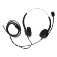 RJ9 Telephone Headset Corded Binaural Phone Headphone with Noise ...