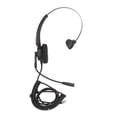 RJ9 Telephone Headset Noise Canceling Single Sided Spring Wire