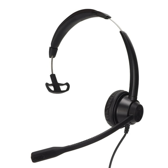 RJ9 Telephone Headset, Sturdy Structure Corded Business Headphone Unilateral With Mic For Landline For Call Center