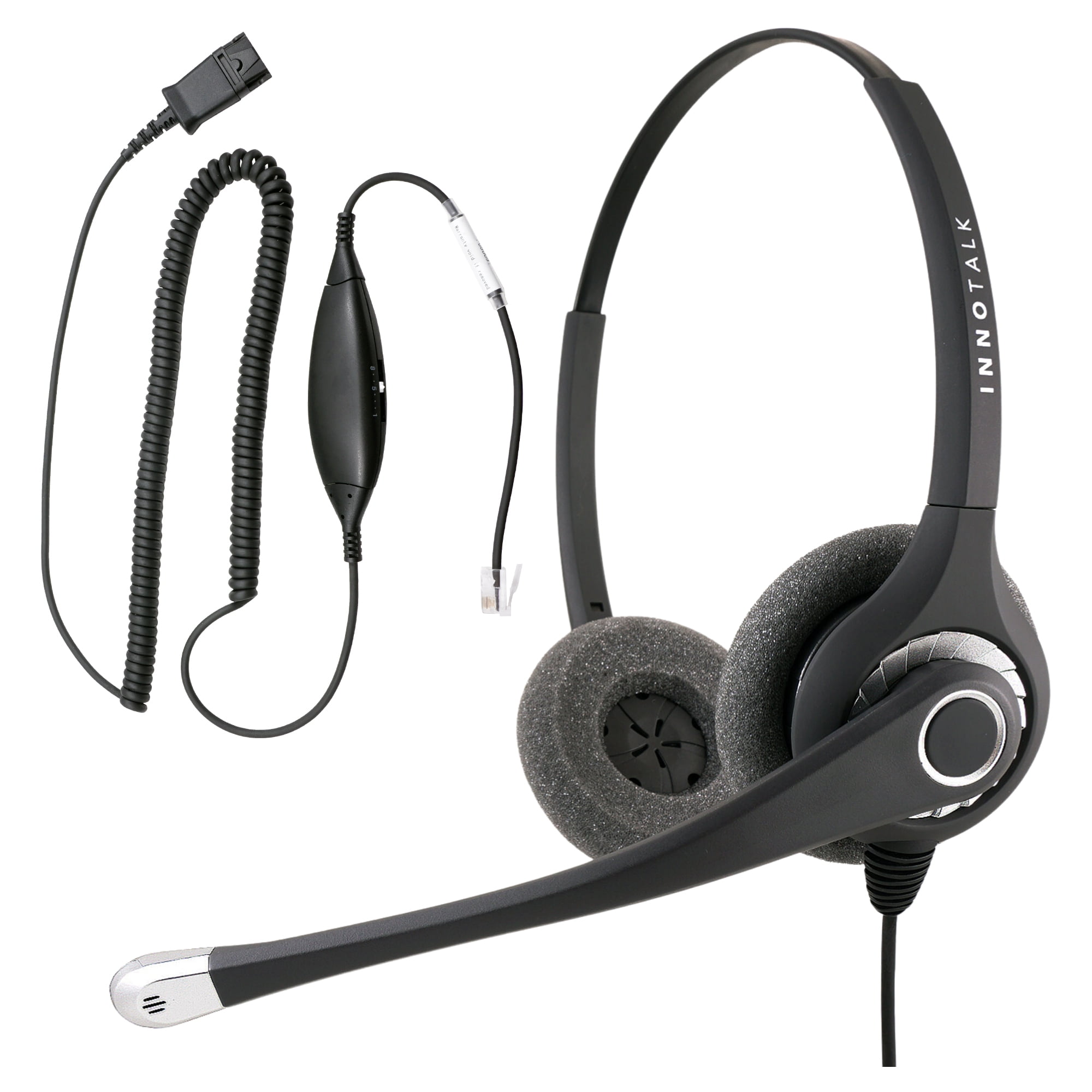 RJ9 Telephone Headset with Universal Compatible RJ9 Adapter for