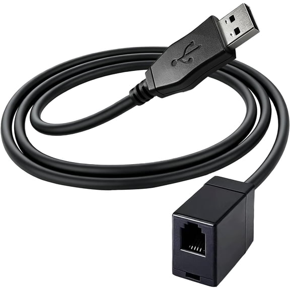 RJ9 to USB Cord Work for Plantronics Jabra Sennheiser Wireless DECT Headset