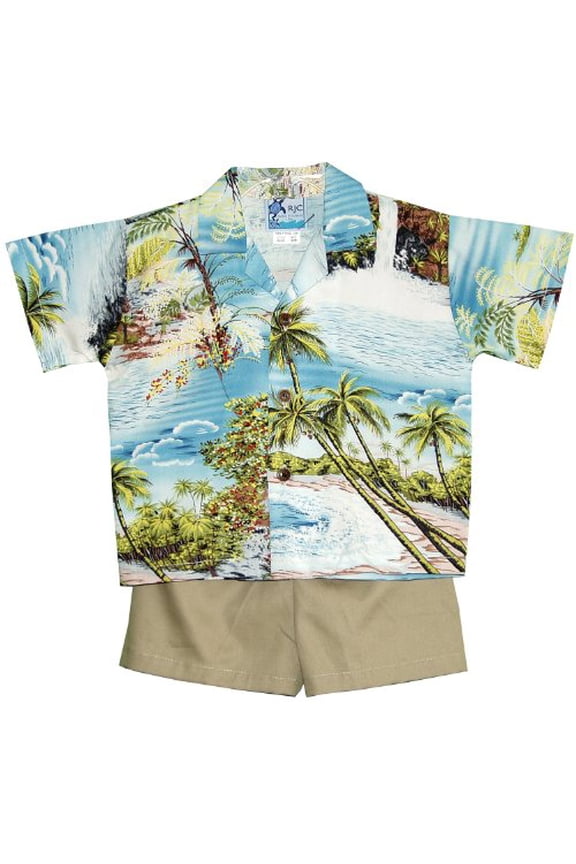 Boys Paradise Island Surf 2pc Set Blue 7T