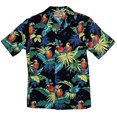 thumbnail image 1 of RJC Brand Tropical Parrots Men's Hawaiian Shirt Black 4X, 1 of 3