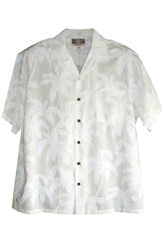 Hawaiian Wedding Palm Tree Pattern Button Down Shirt