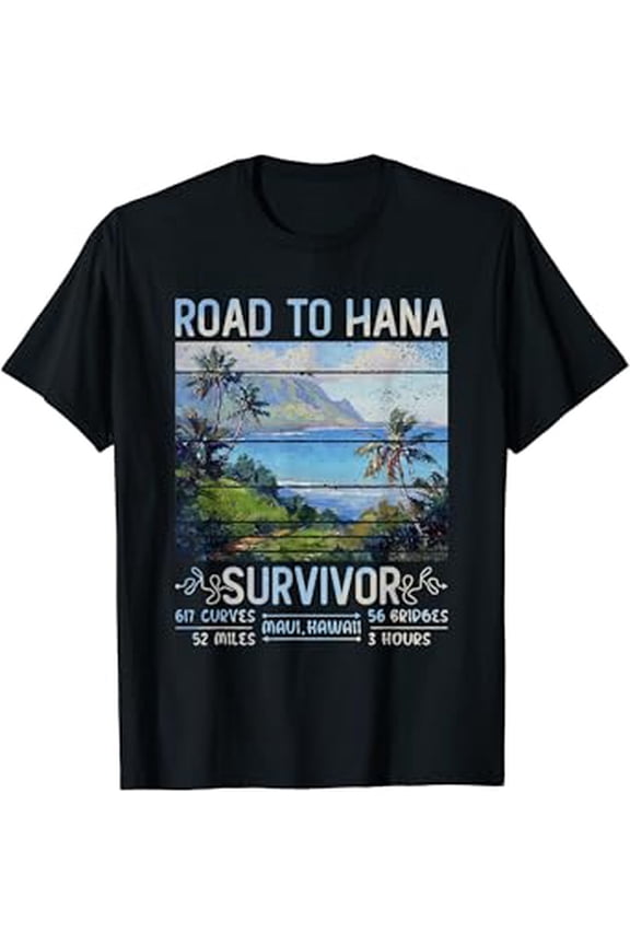 RJC Road to Hana Survivor Maui Hawaii Trip Adventure T-Shirt