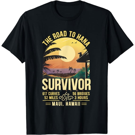 RJC Road to Hana Survivor Maui Hawaii Trip Adventure T-Shirt