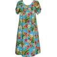 thumbnail image 1 of RJC Women's Rainbow Plumeria Muumuu Dress, Blue, S, 1 of 1