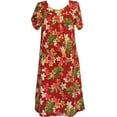 thumbnail image 1 of RJC Women's Rainbow Plumeria Muumuu Dress, Red, L, 1 of 1