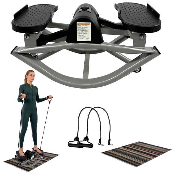 RJFKSNC 3D Motion Lateral Rock Stepper, 300 lbs Capacity Low-Impact Exercise Machine