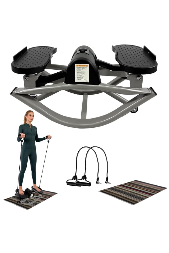 3D Motion Lateral Rock Stepper, 300 lbs Capacity Low-Impact Exercise Machine