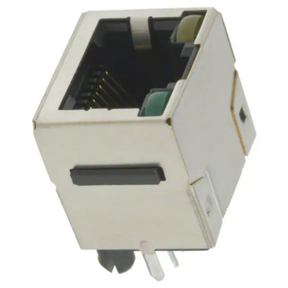 RJHS-3381 Connector Modular Jack with Led's RJ45 8 POS 1.02mm Solder ST Thru-Hole 12 Terminal 1 Port Cat 5
