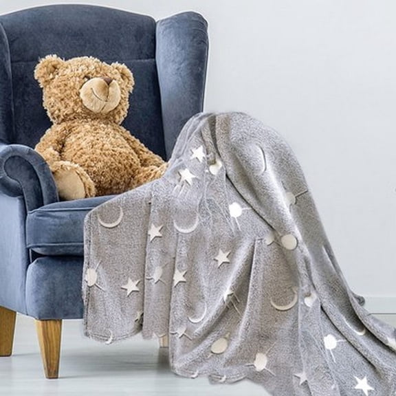 RJM Planets Print Glow In The Dark Blanket